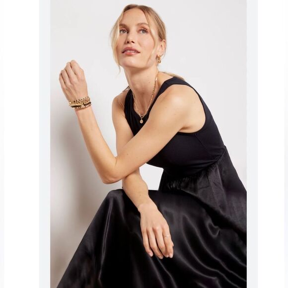 Michael Stars Bridgette Mixed Media Tank Midi Dress New! - Picture 4 of 14